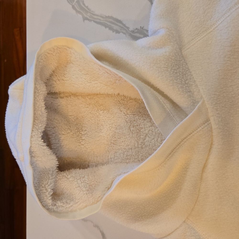 Alo Yoga Womens Activewear Sherpa Pullover Hoodie Cream White Size Medium - Picture 5 of 10
